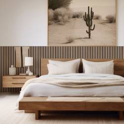 Tête de lit en panneaux de tasseaux de bois 120 cm